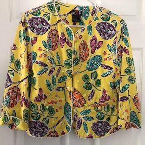 Size 4 REDD Jean Co Sparkly Botanical Print Blazer